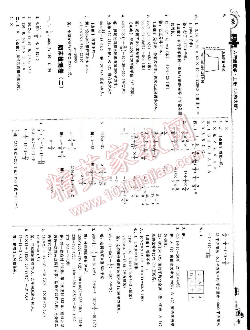 2015年綜合應(yīng)用創(chuàng)新題典中點六年級數(shù)學(xué)上冊北師大版 第24頁