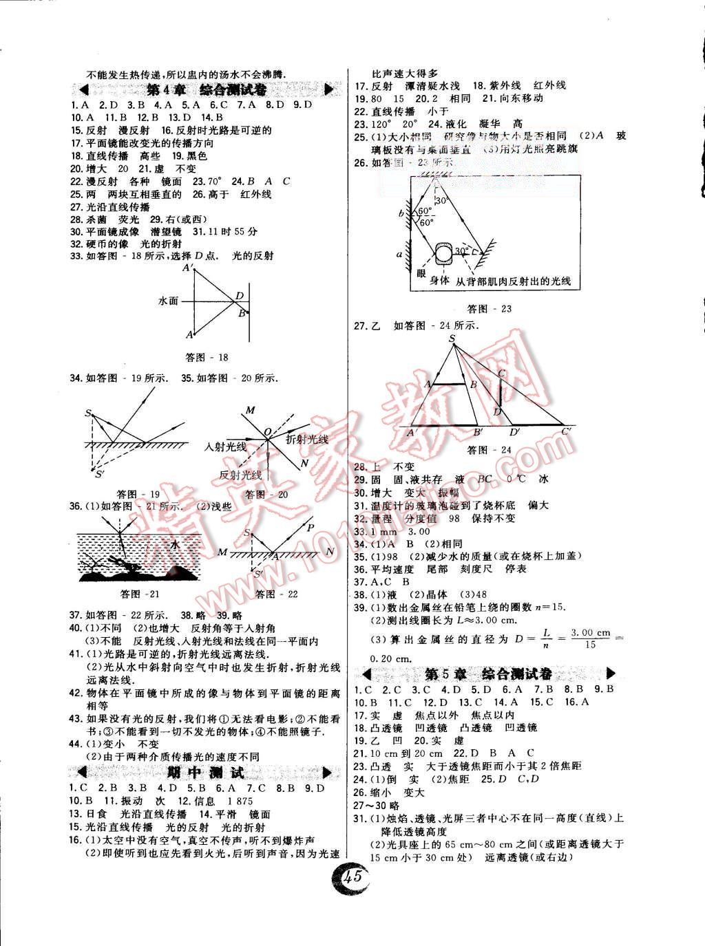 2015年北大綠卡課時(shí)同步講練八年級(jí)物理上冊(cè)人教版 第9頁(yè)