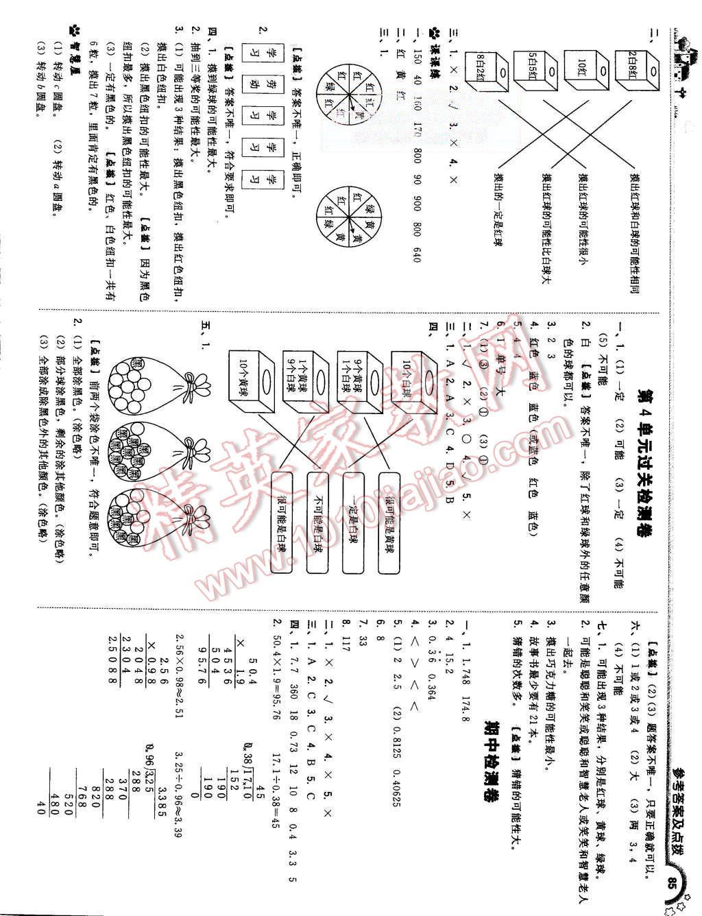 2015年綜合應(yīng)用創(chuàng)新題典中點五年級數(shù)學(xué)上冊人教版 第11頁