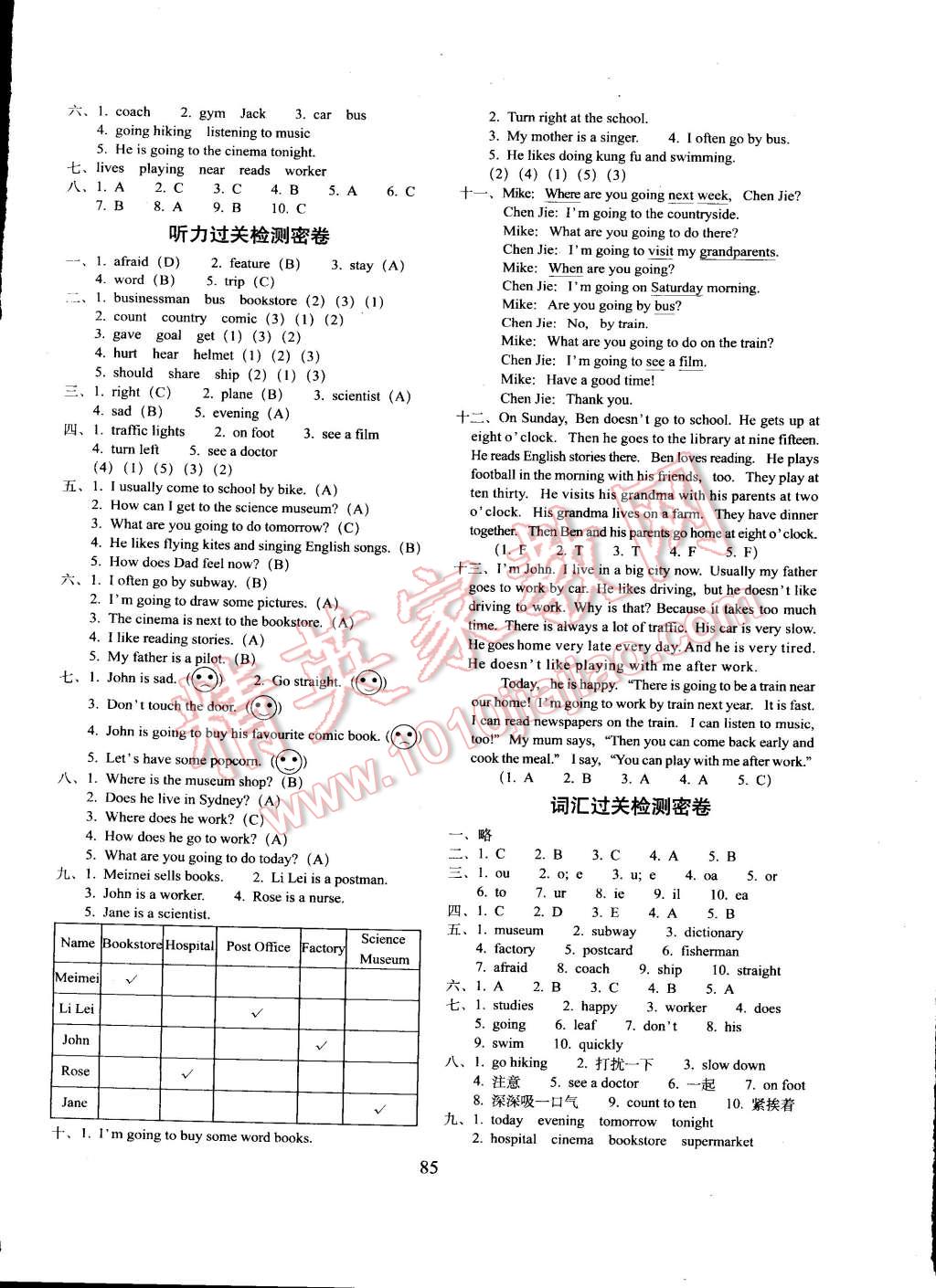 2015年期末冲刺100分六年级英语上册冀教版 第5页