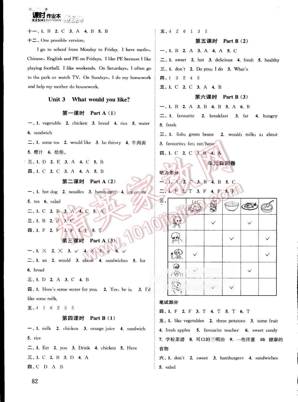 2015年通城学典课时作业本五年级英语上册人教PEP版 第6页