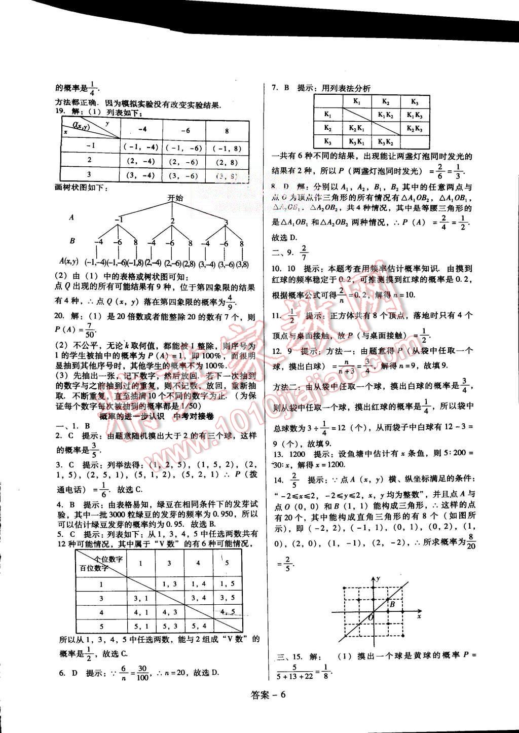 2015年打好基础单元考王九年级数学上册北师大版 第6页