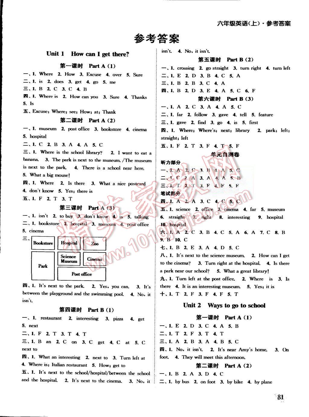 2015年通城學(xué)典課時(shí)作業(yè)本六年級(jí)英語上冊(cè)人教PEP版 第5頁