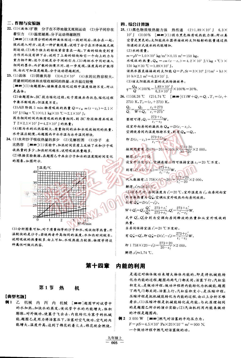 2015年经纶学典学霸九年级物理上册人教版 第5页