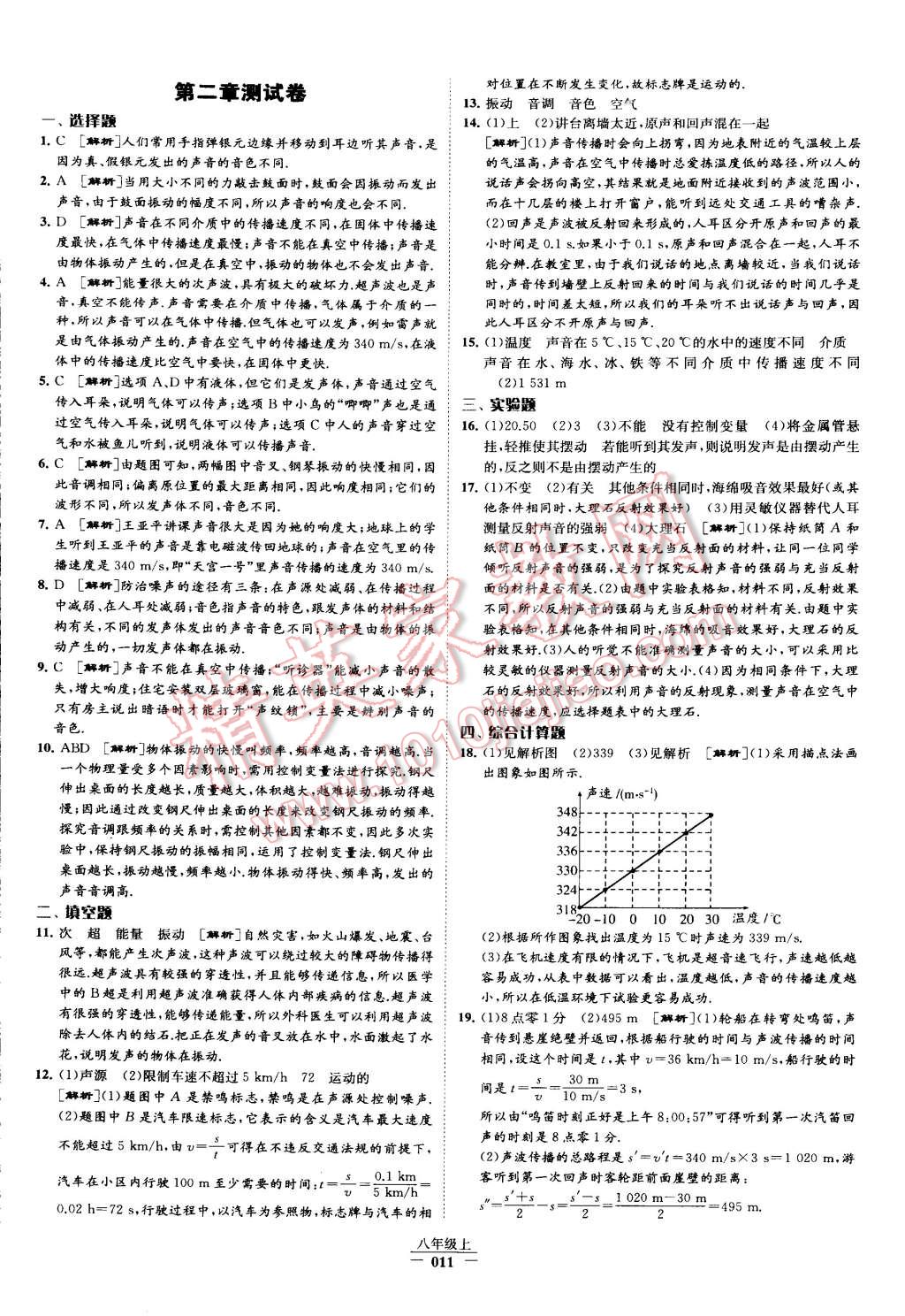 2015年經(jīng)綸學(xué)典學(xué)霸八年級物理上冊人教版 第11頁