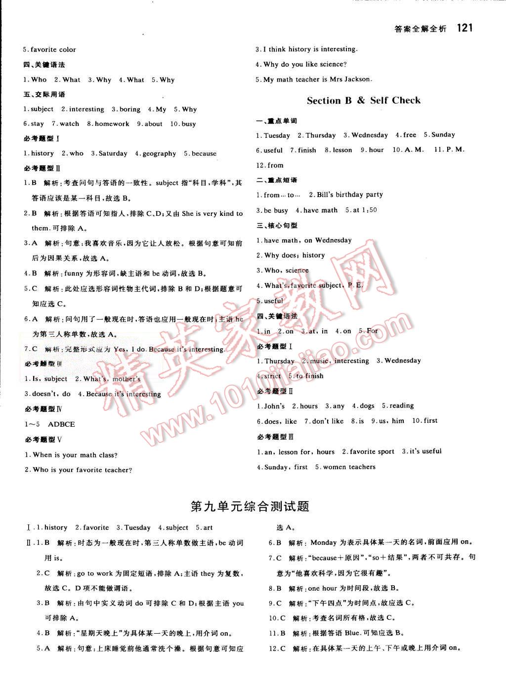 2015年提分教練七年級(jí)英語(yǔ)上冊(cè)人教新目標(biāo)版 第19頁(yè)