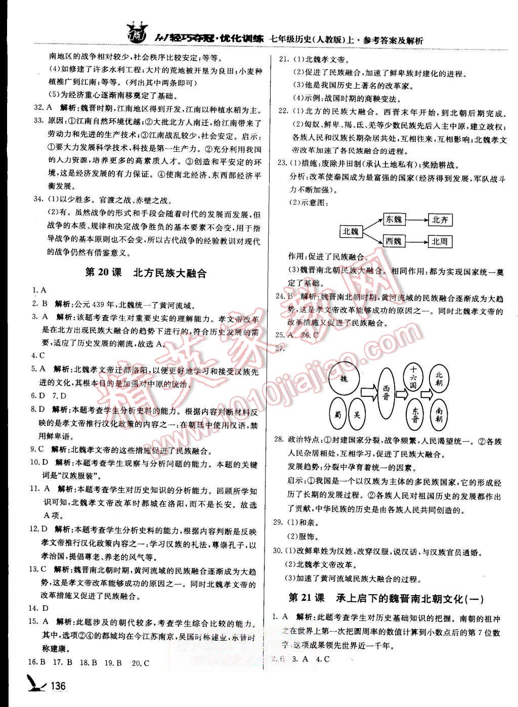 2015年1加1輕巧奪冠優(yōu)化訓練七年級歷史上冊人教版銀版 第17頁