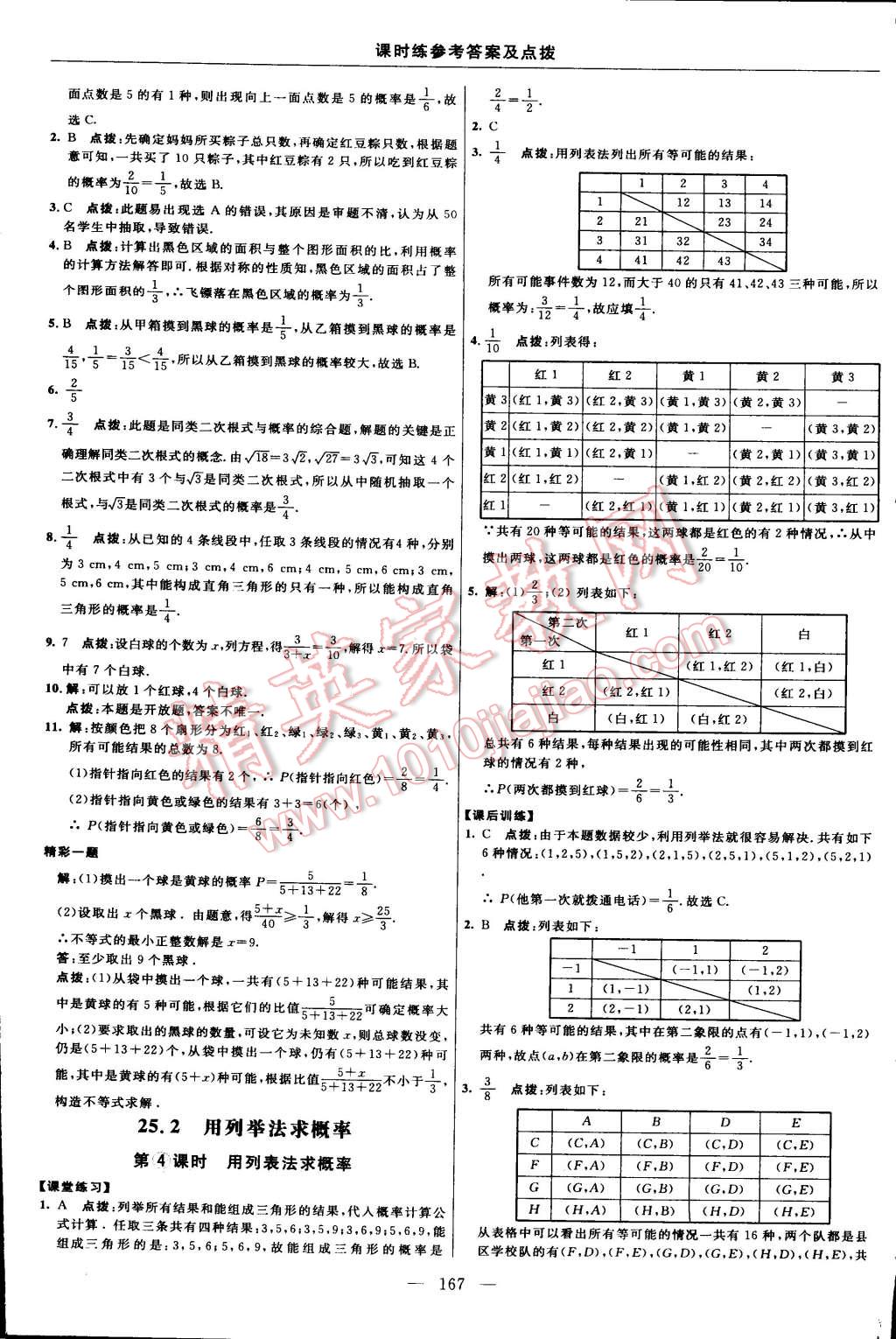 2015年點(diǎn)撥訓(xùn)練九年級數(shù)學(xué)上冊人教版 第41頁