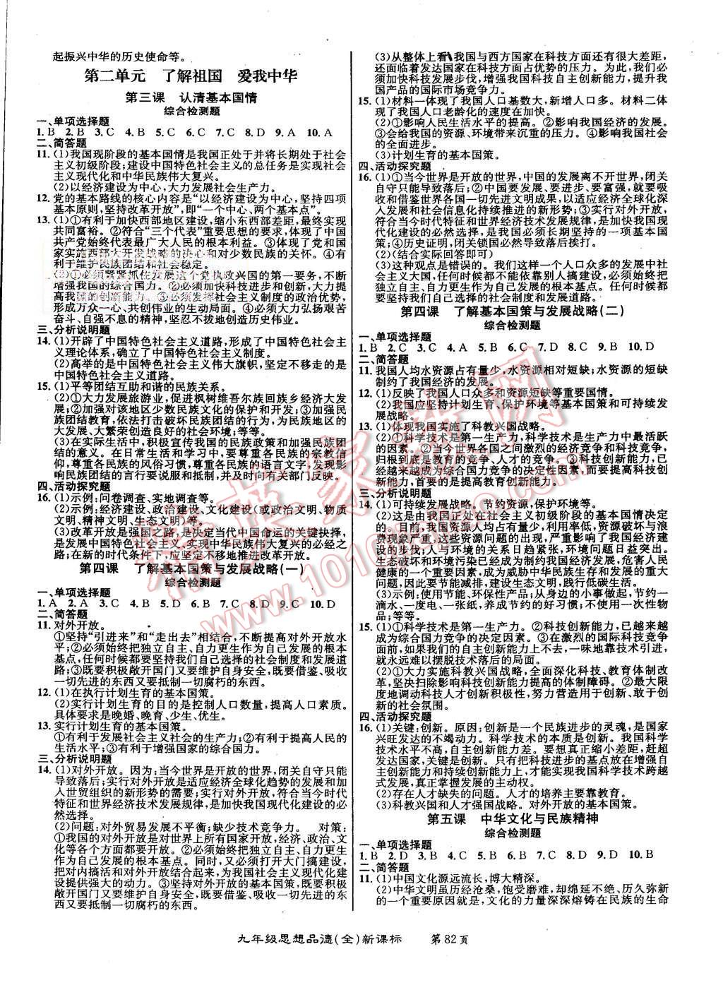 2015年百所名校精點(diǎn)試題九年級(jí)思想品德全一冊(cè)人教版 第2頁(yè)