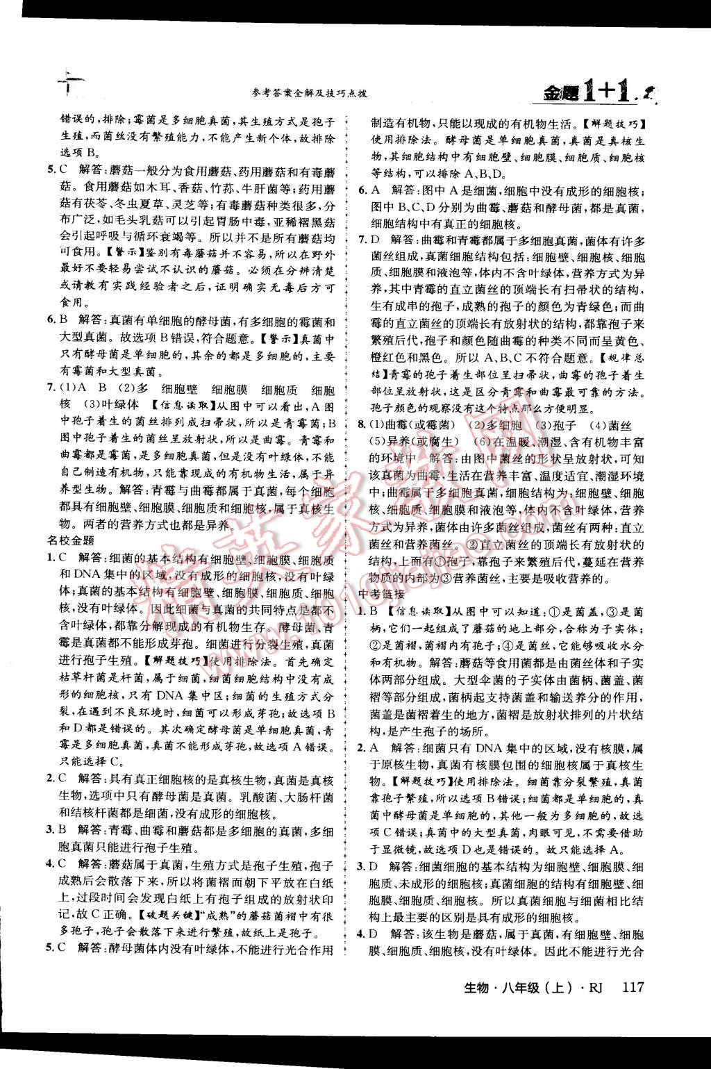 2015年金題1加1八年級生物上冊人教版 第25頁