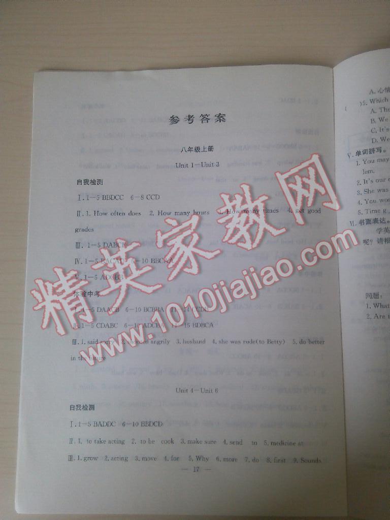 2015年暑假總動(dòng)員八年級(jí)英語人教版合肥工業(yè)大學(xué)出版社 第17頁