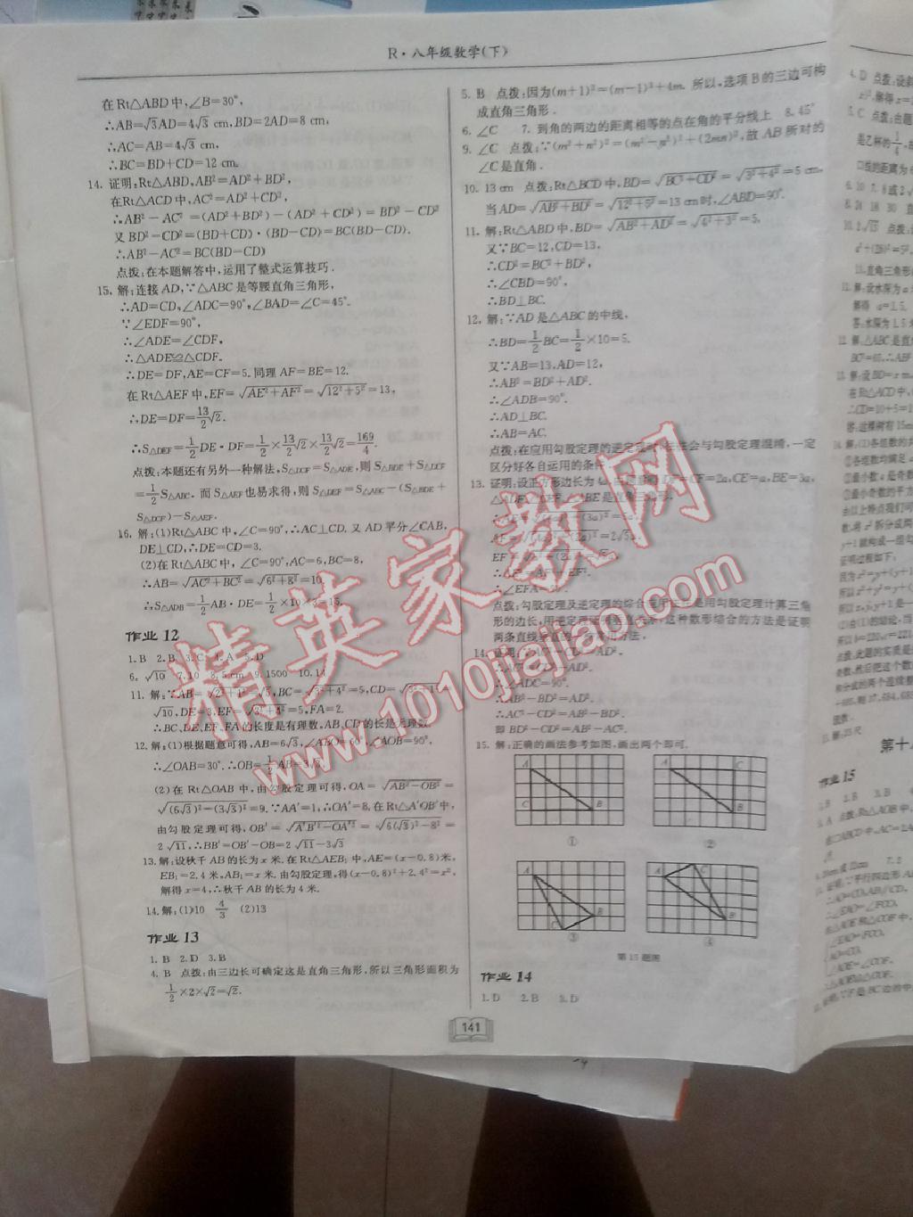 2015年啟東中學(xué)作業(yè)本八年級數(shù)學(xué)下冊人教版 第29頁