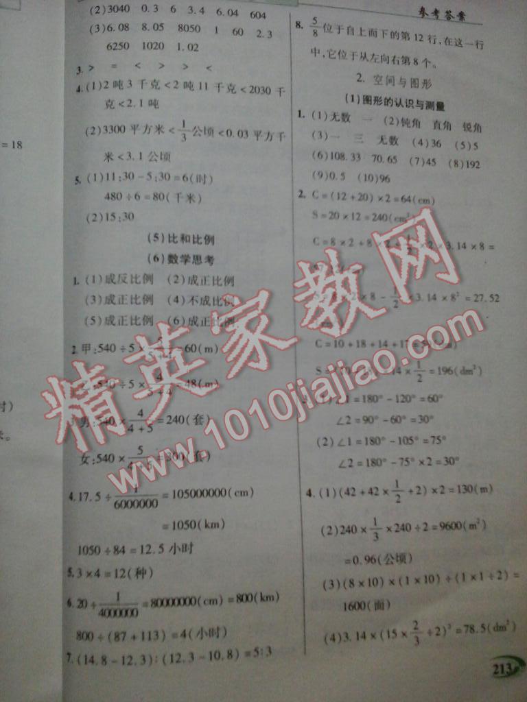 引探練創(chuàng)英才教程六年級數(shù)學下冊人教版 第6頁