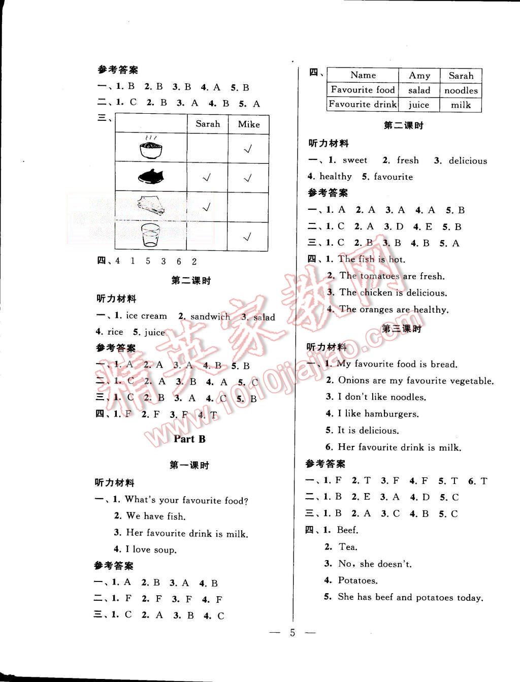 2015年啟東黃岡作業(yè)本五年級(jí)英語(yǔ)上冊(cè)人教PEP版 第5頁(yè)