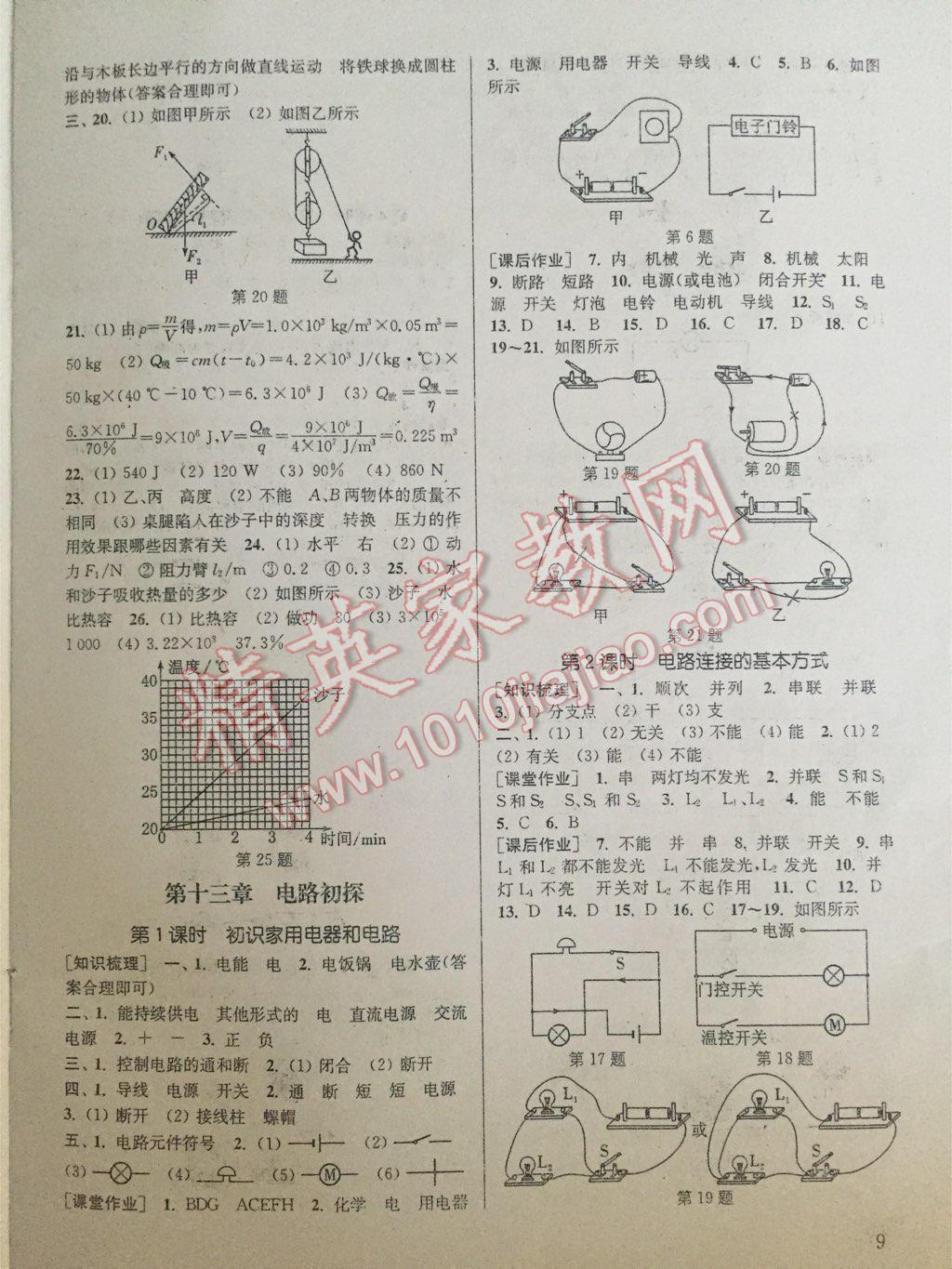 2014年通城學(xué)典課時作業(yè)本九年級物理上冊蘇科版 第31頁