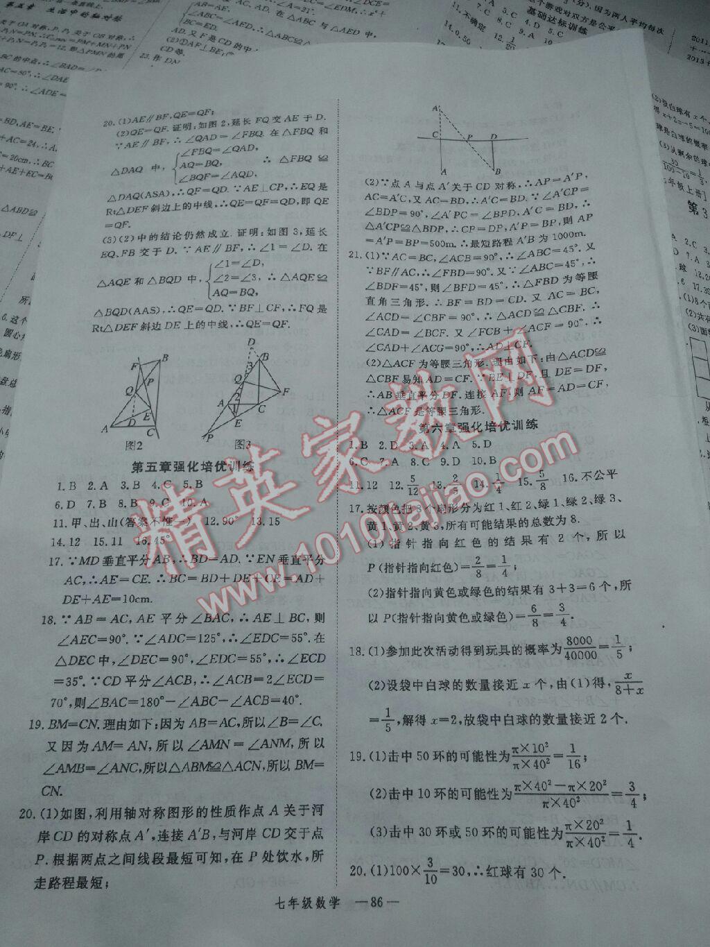 2015年时习之期末加暑假七年级数学北师大版 第19页