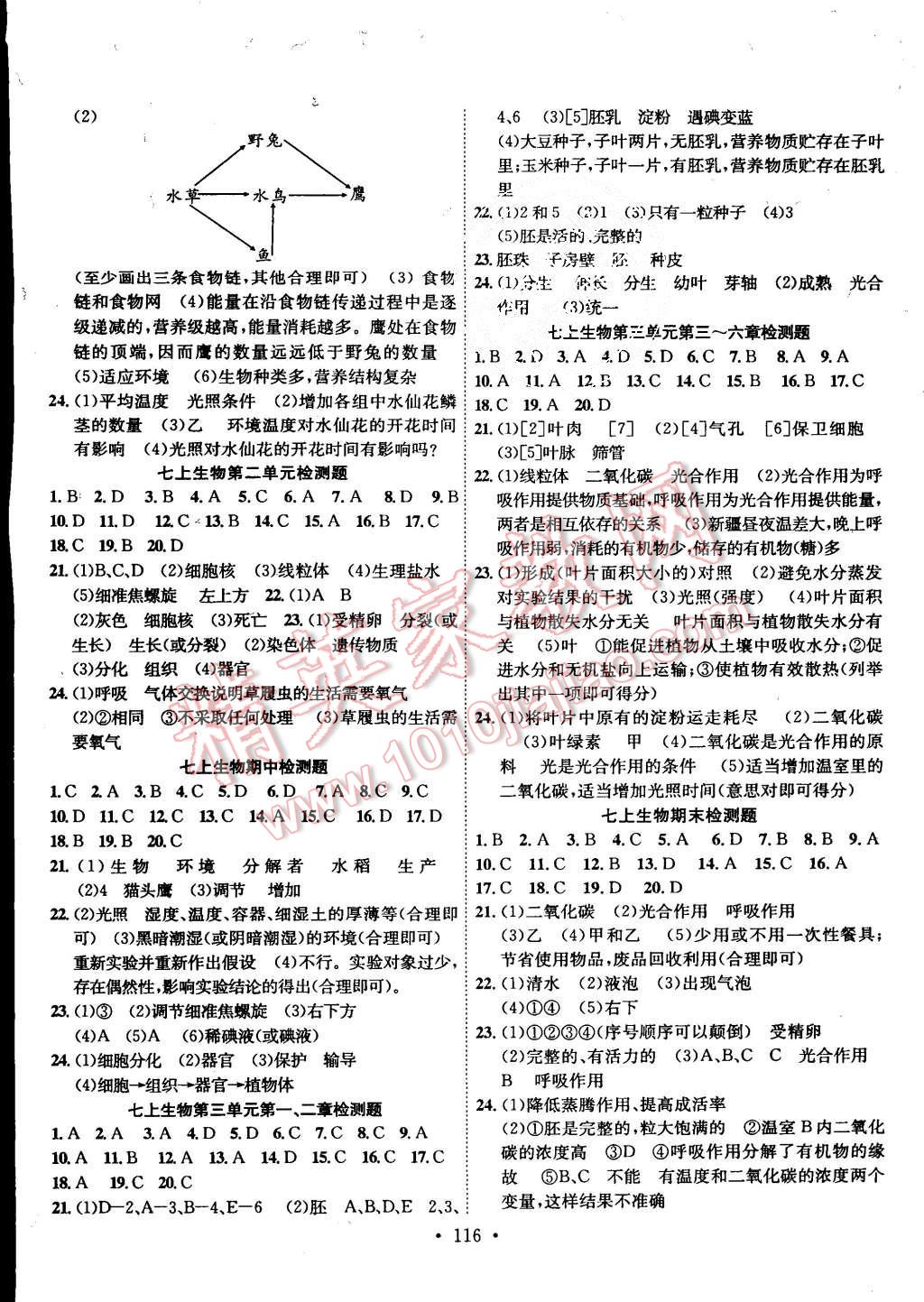 2015年课堂导练1加5七年级生物上册人教版 第8页