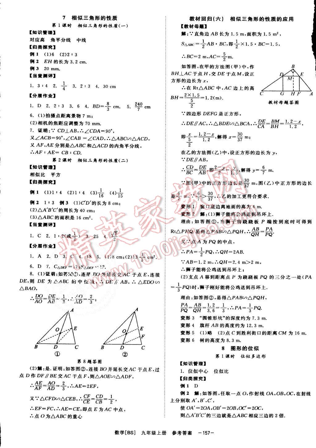 2015年全效學習九年級數(shù)學上冊北師大版 第17頁