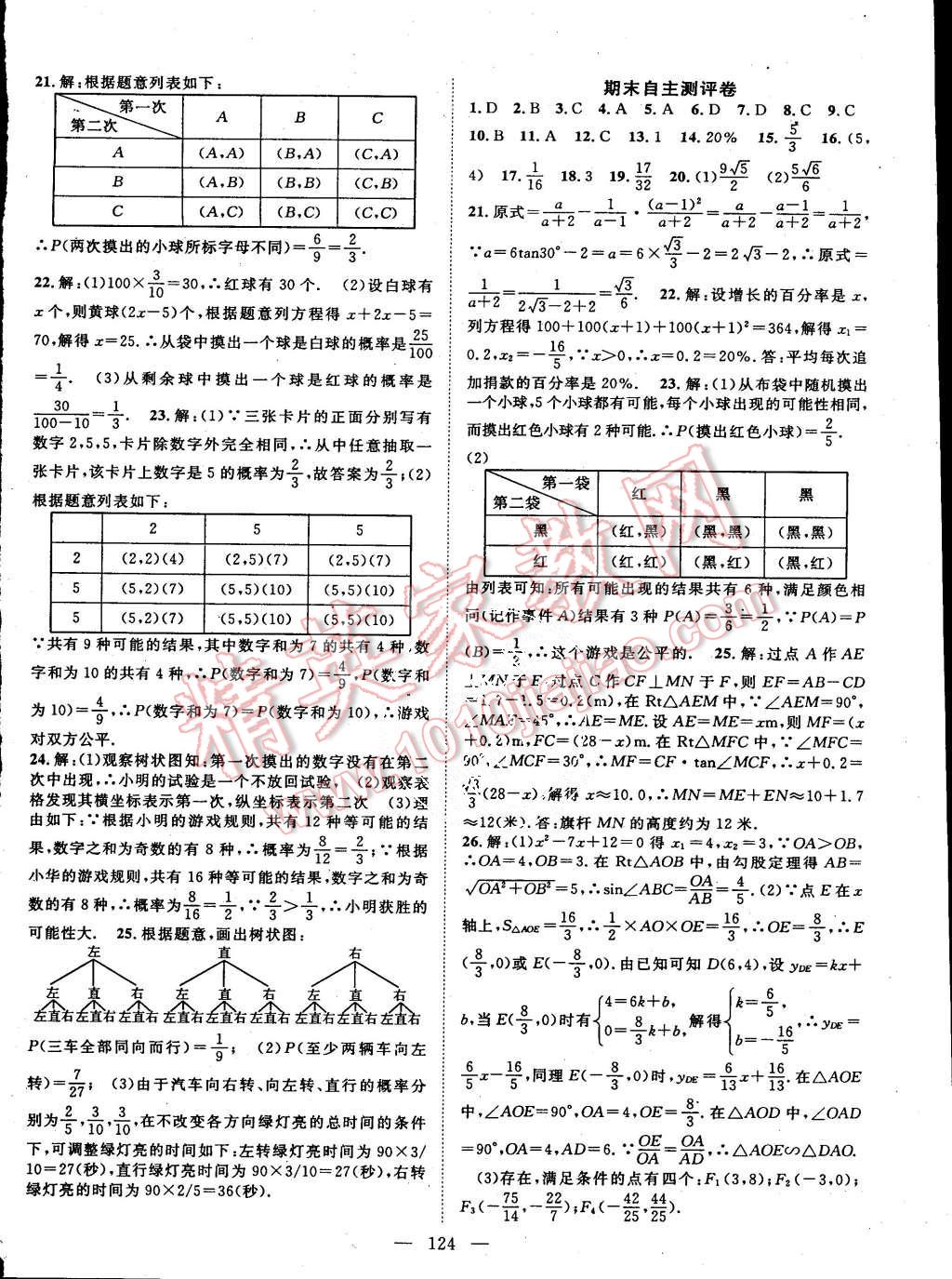 2015年名師課堂導(dǎo)學(xué)案九年級數(shù)學(xué)上冊華師大版 第12頁