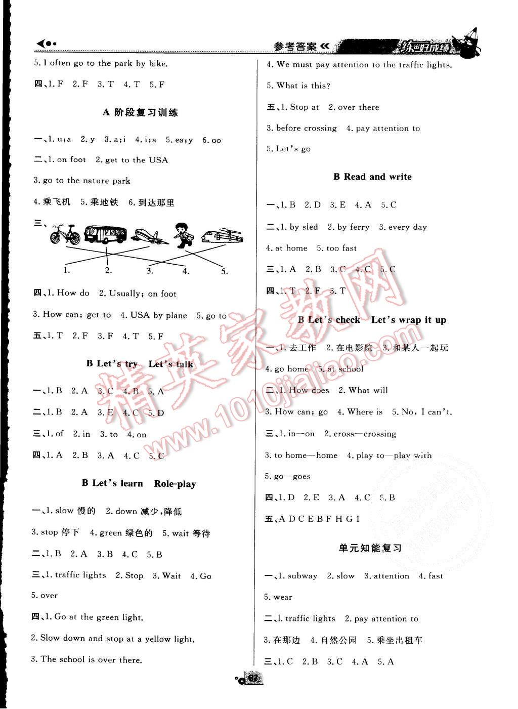 2015年練出好成績六年級英語上冊人教版 第3頁