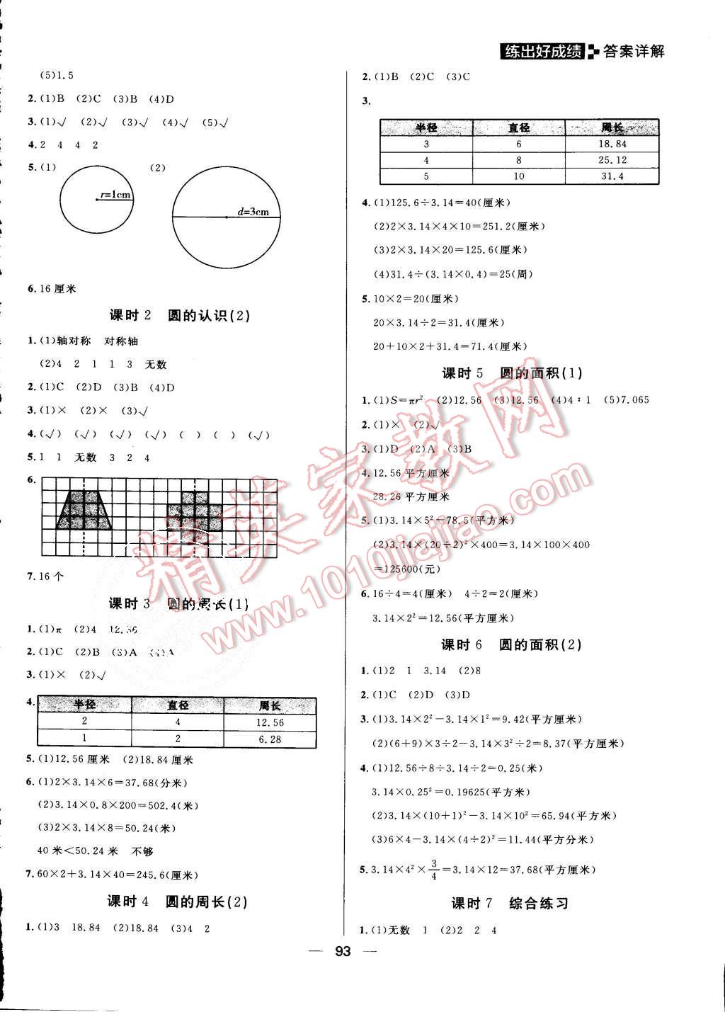 2015年練出好成績(jī)六年級(jí)數(shù)學(xué)上冊(cè)人教版 第9頁(yè)