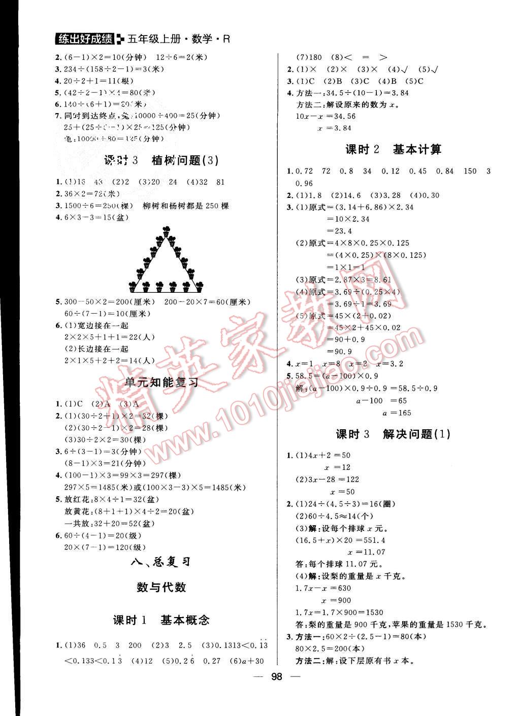 2015年練出好成績五年級數(shù)學(xué)上冊人教版 第10頁