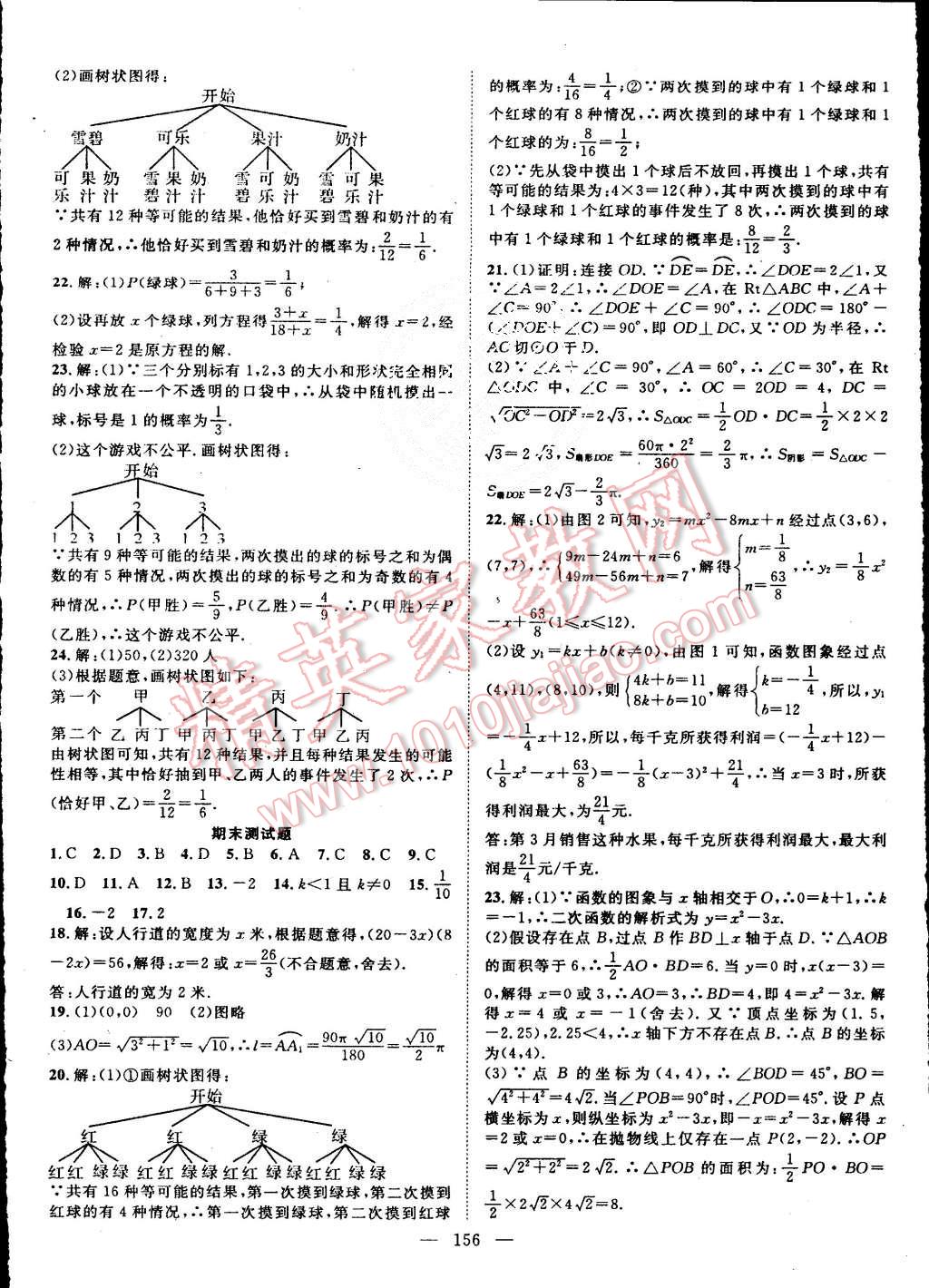 2015年名師學案九年級數(shù)學上冊人教版 第20頁