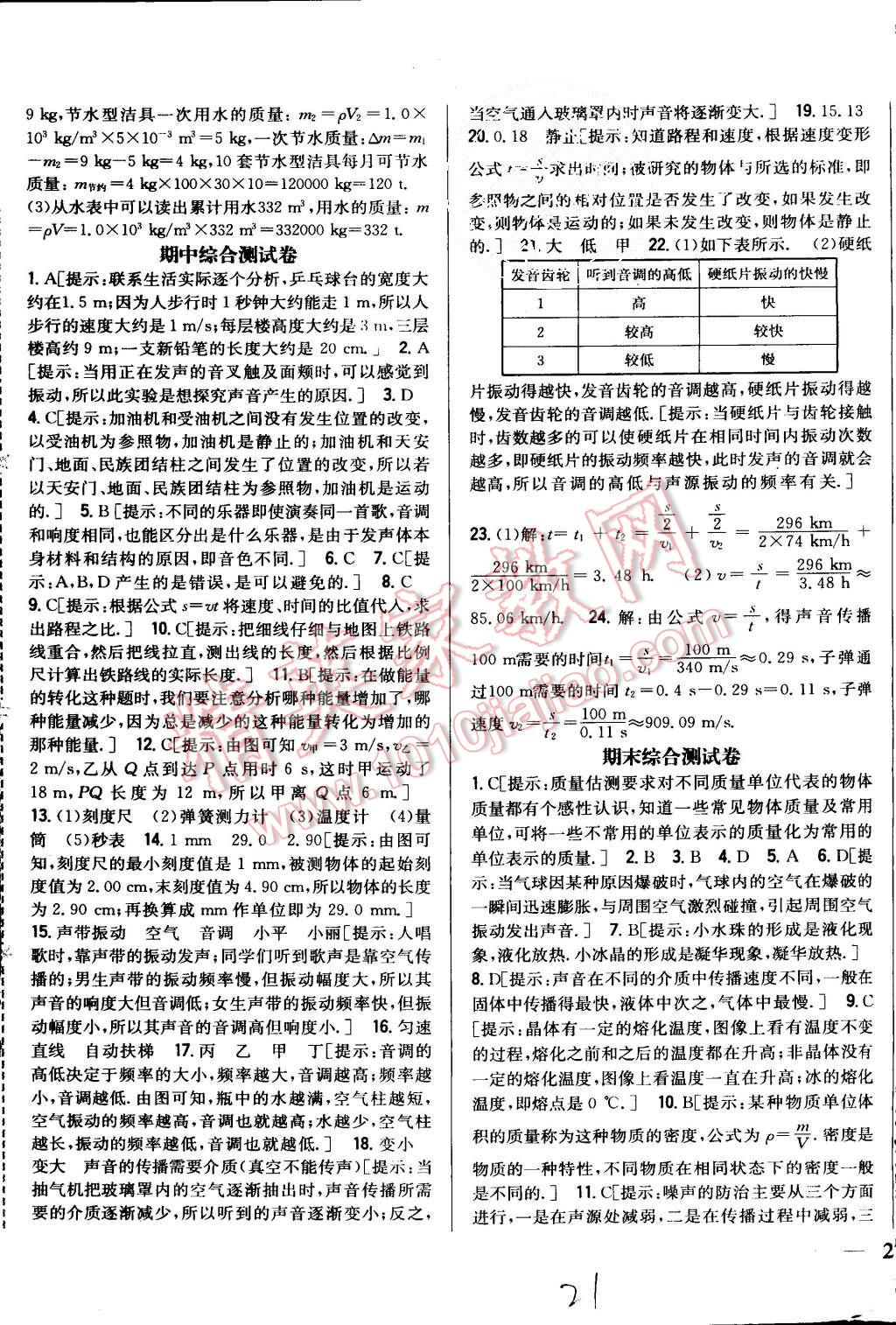 2015年全科王同步課時(shí)練習(xí)九年級(jí)物理上冊(cè)教科版 第21頁(yè)