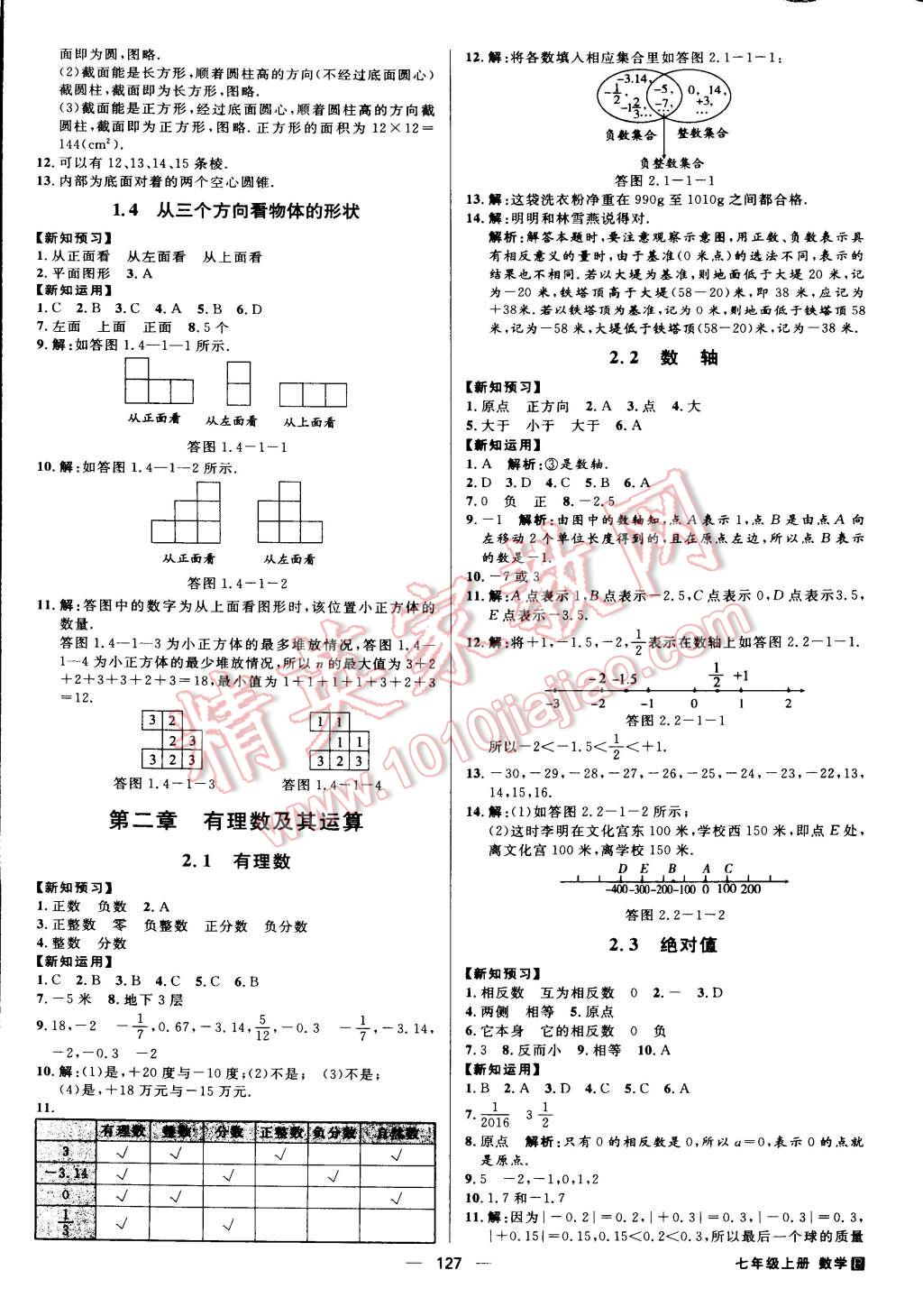 2015年練出好成績(jī)七年級(jí)數(shù)學(xué)上冊(cè)北師大版 第2頁(yè)