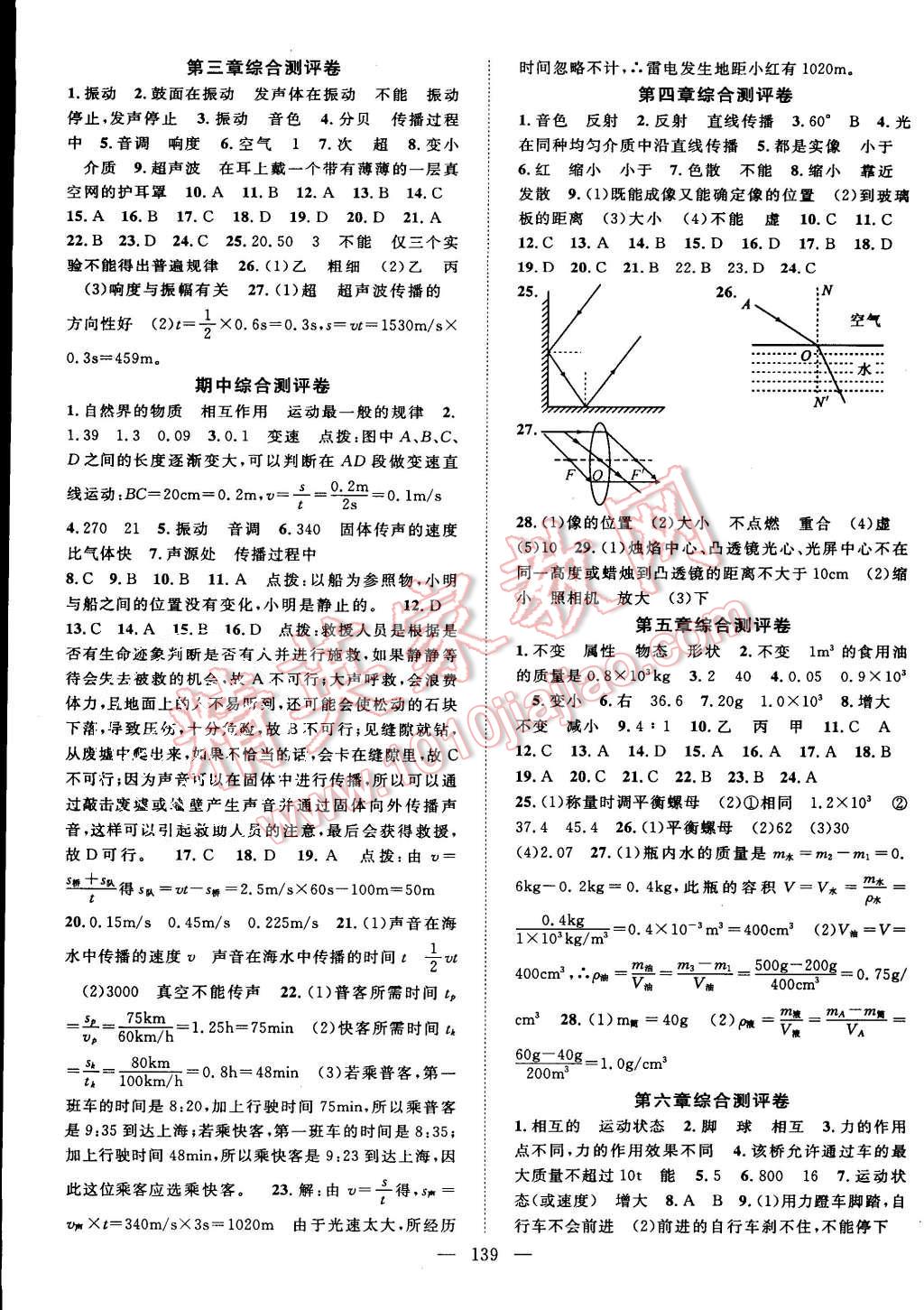 2015年名師學(xué)案八年級(jí)物理上冊(cè)滬科版 第15頁(yè)