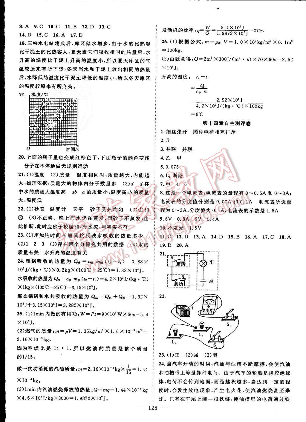2015年名師課堂導學案九年級物理上冊滬科版 第12頁