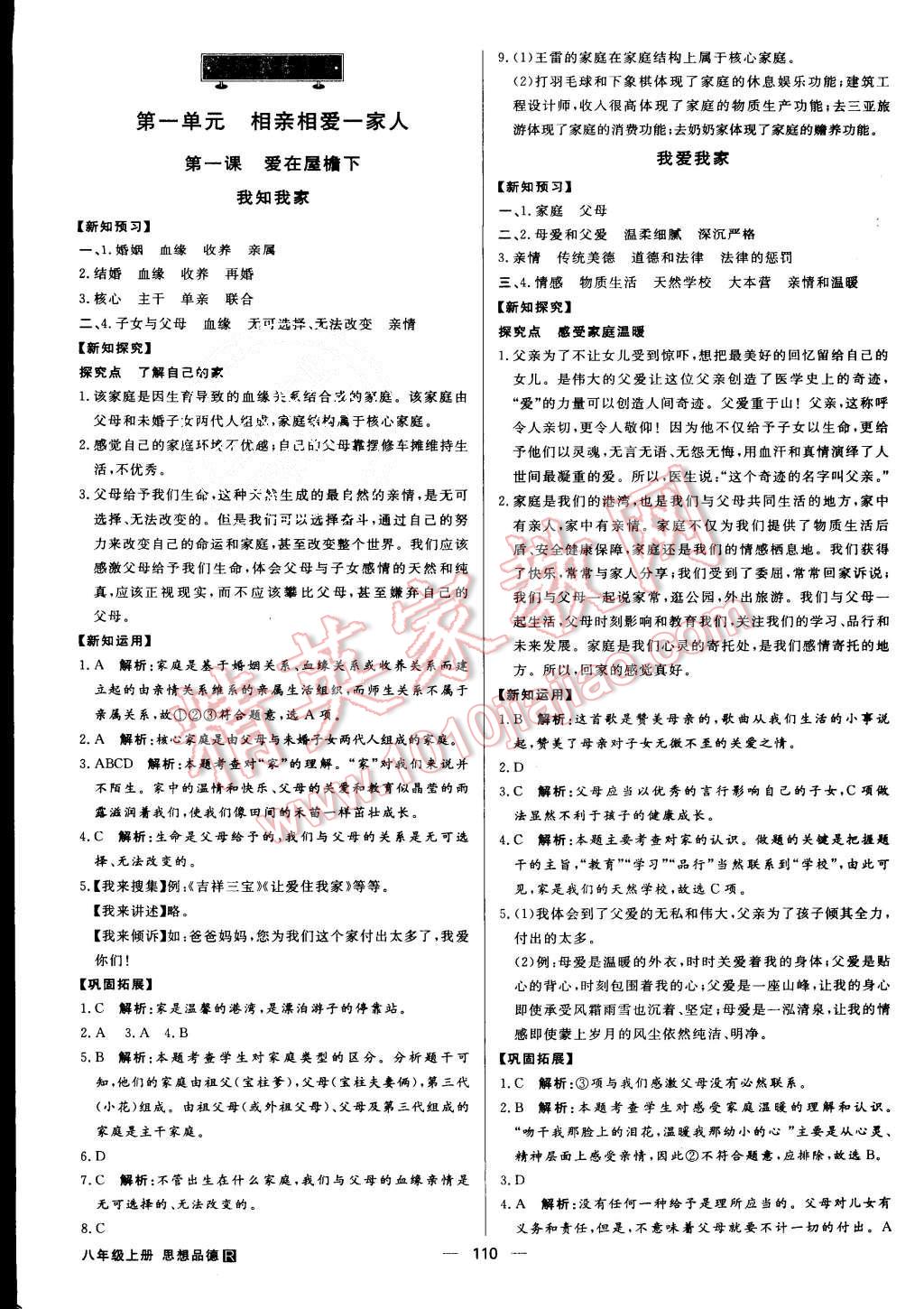 2015年練出好成績(jī)八年級(jí)思想品德上冊(cè)人教版 第1頁(yè)