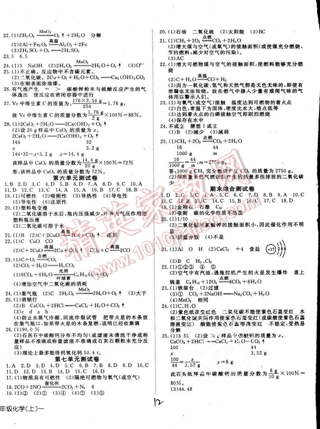 2015年探究在線高效課堂九年級化學(xué)上冊人教版 第12頁