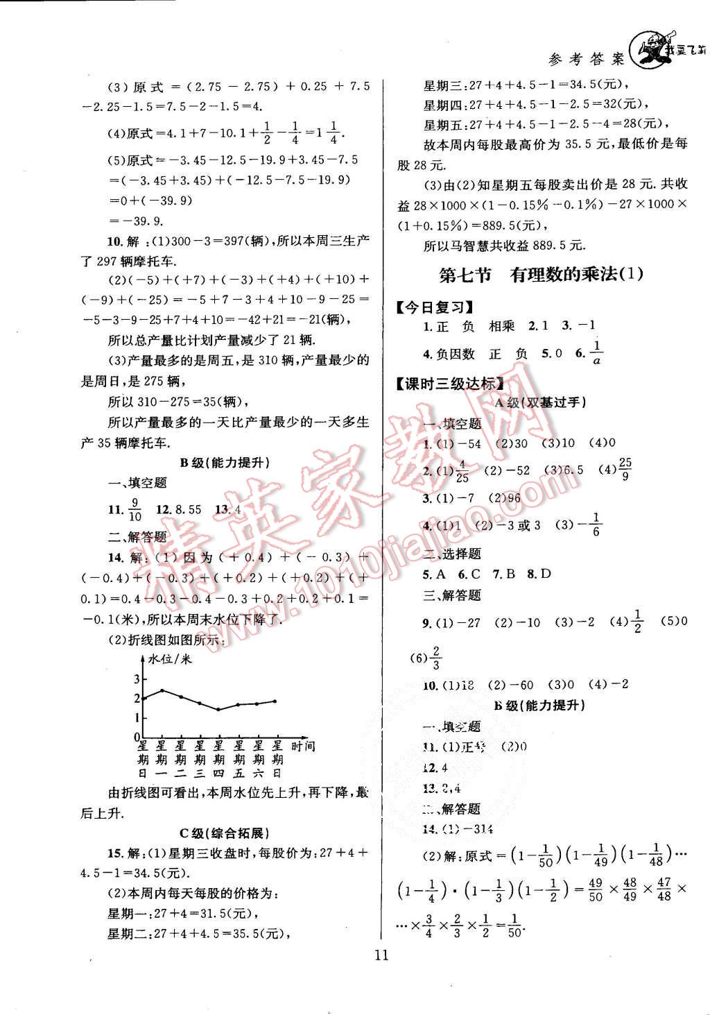 2015年天府前沿課時(shí)三級(jí)達(dá)標(biāo)七年級(jí)數(shù)學(xué)上冊(cè)北師大版 第11頁