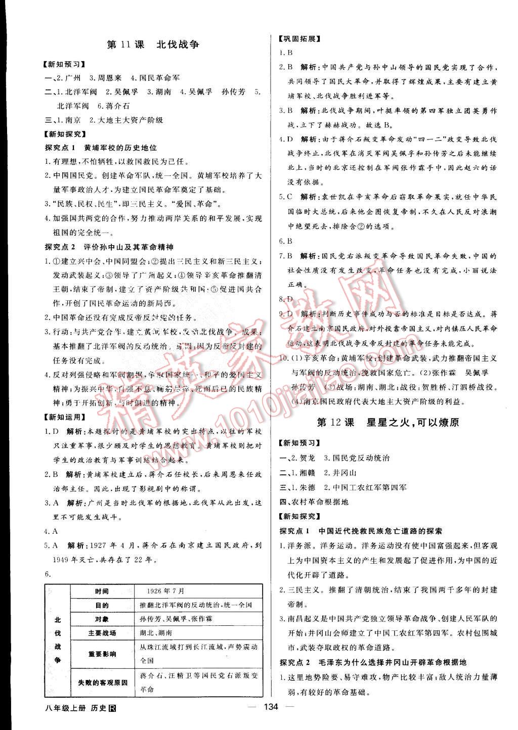 2015年練出好成績(jī)八年級(jí)歷史上冊(cè)人教版 第9頁(yè)