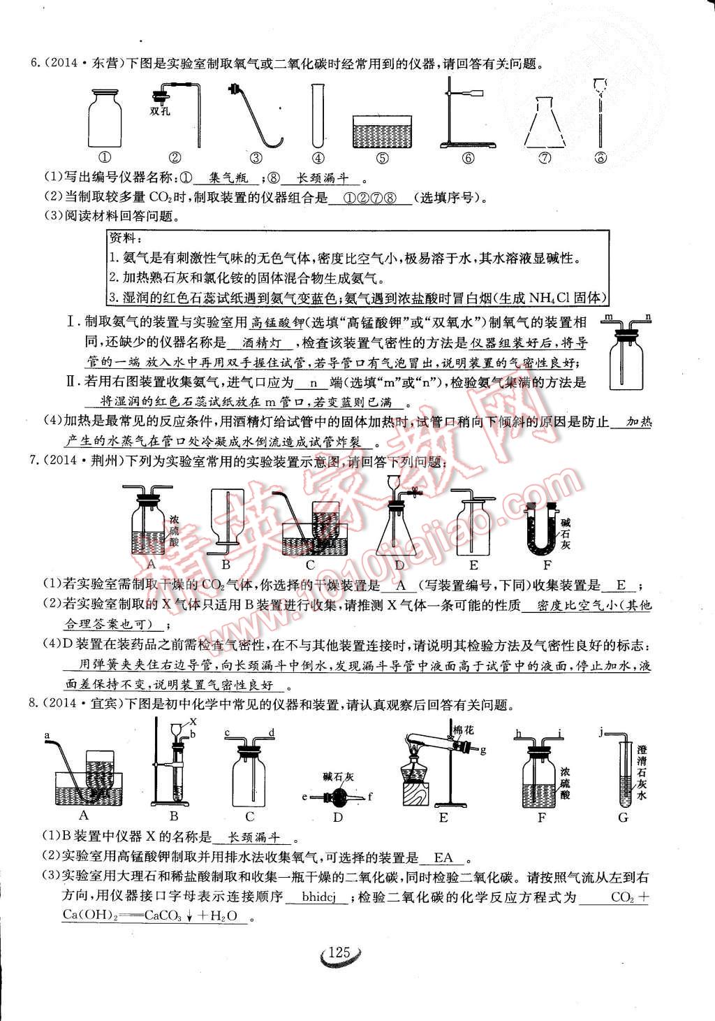 2015年思維新觀察課時(shí)作業(yè)九年級(jí)化學(xué)全一冊(cè)人教版 第125頁(yè)