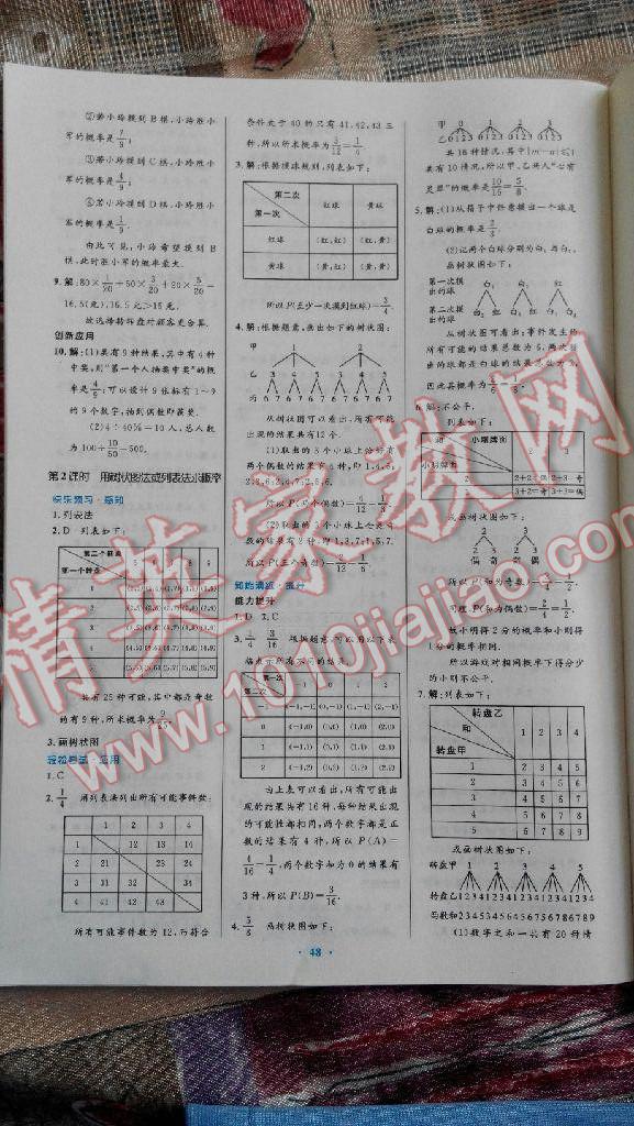 2014年初中同步測(cè)控優(yōu)化設(shè)計(jì)九年級(jí)數(shù)學(xué)上冊(cè)人教版 第64頁