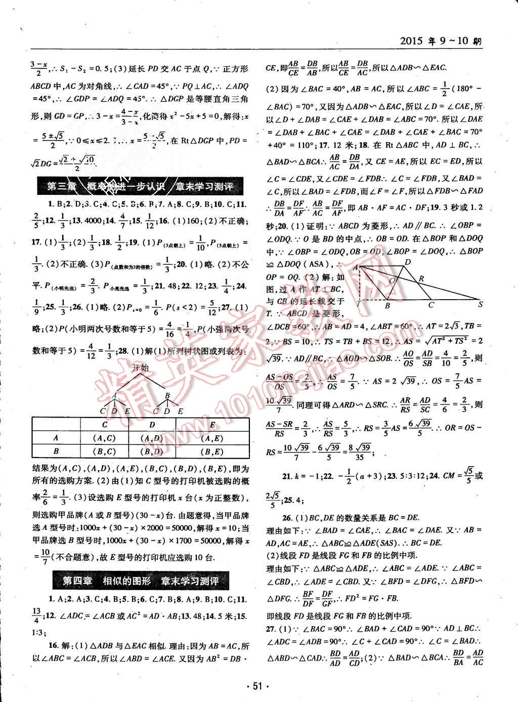 2015年理科愛(ài)好者九年級(jí)數(shù)學(xué)全一冊(cè)北師大版第9-10期 第50頁(yè)