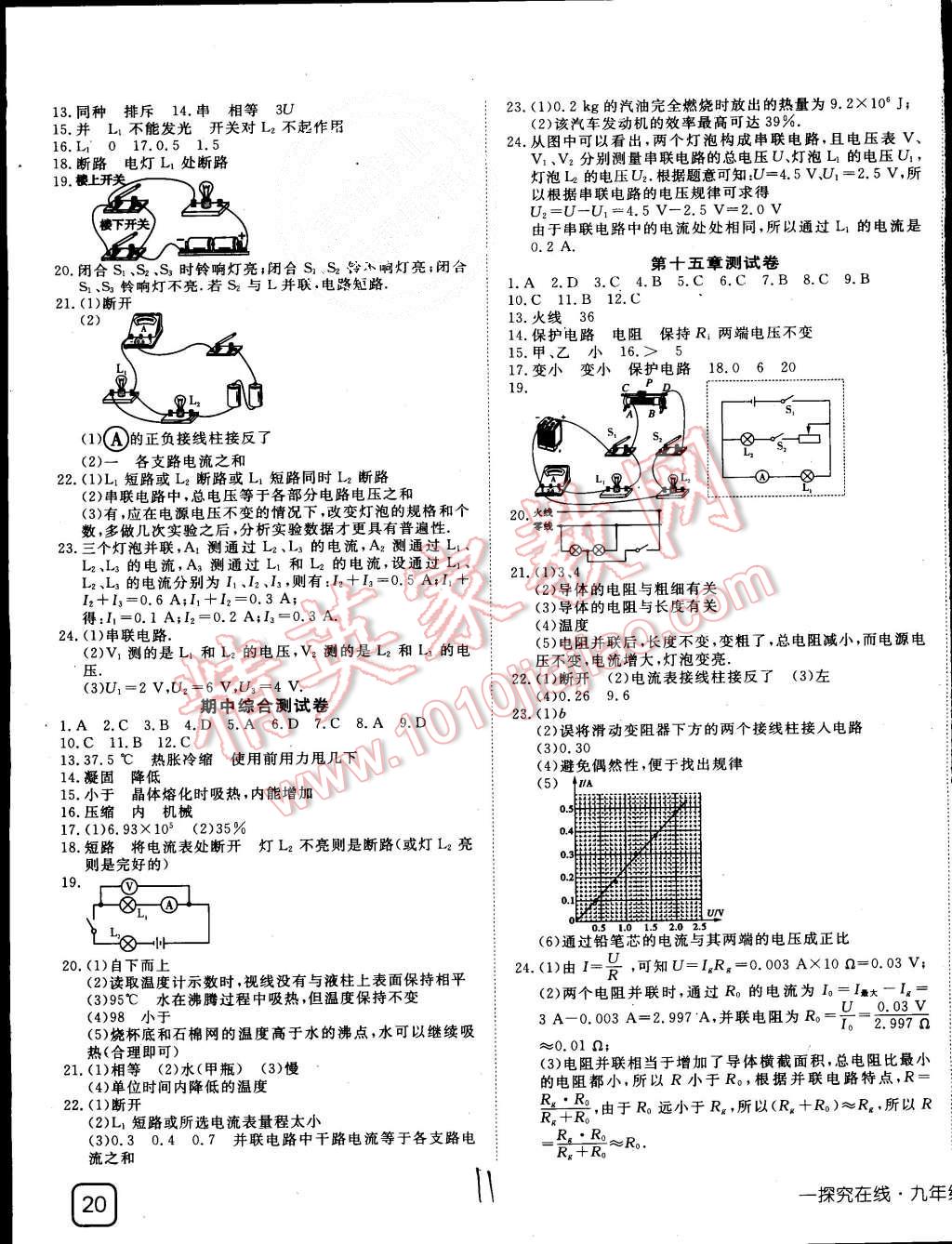 2015年探究在線(xiàn)高效課堂九年級(jí)物理上冊(cè)滬科版 第11頁(yè)