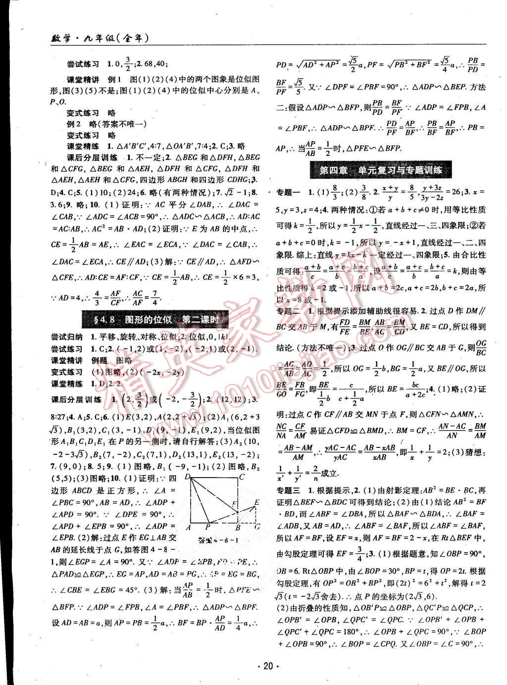 2015年理科愛好者九年級(jí)數(shù)學(xué)全一冊北師大版第9-10期 第19頁