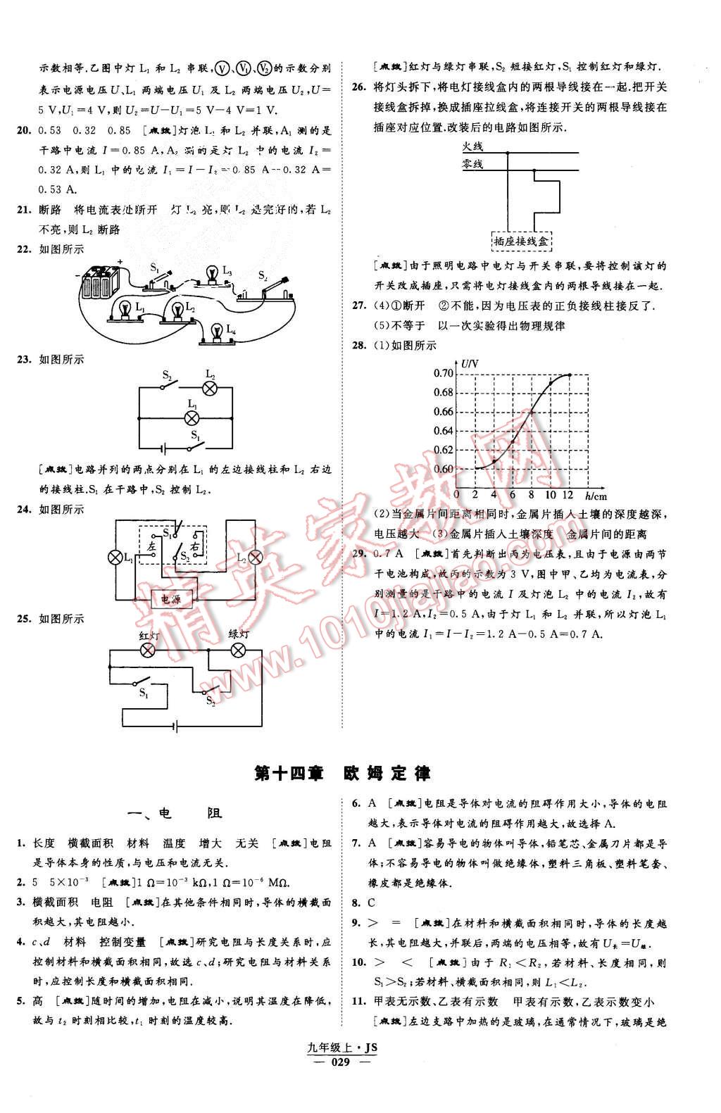 2015年經(jīng)綸學典學霸九年級物理上冊江蘇版 第29頁