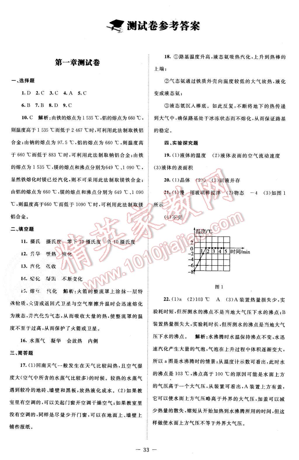 2015年课堂精练八年级物理上册北师大版 第1页