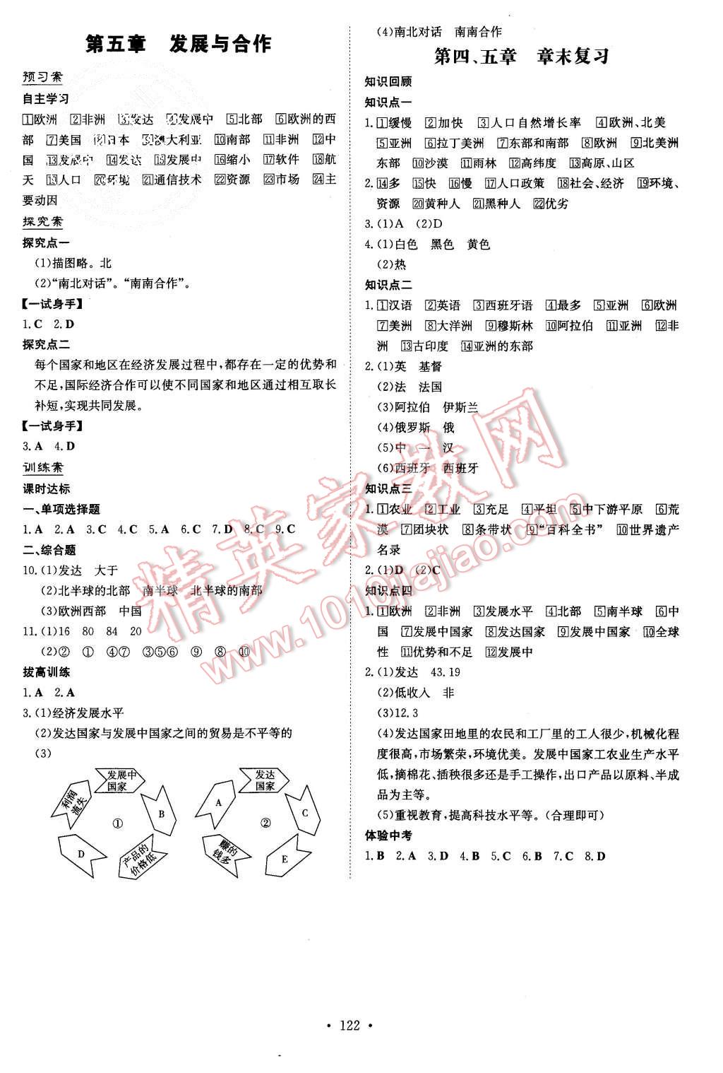 2015年初中同步学习导与练导学探究案七年级地理上册人教版 第10页