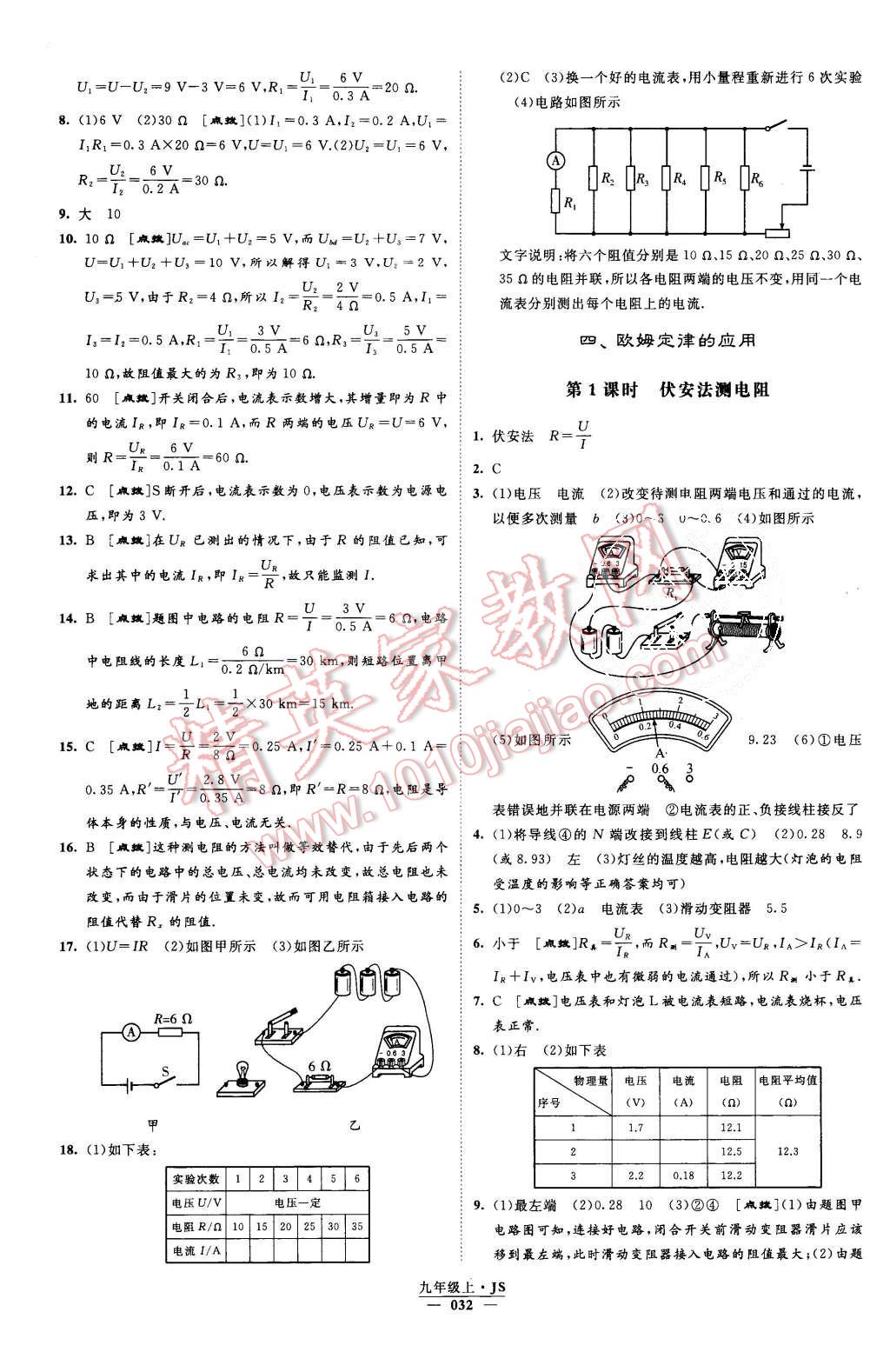 2015年經(jīng)綸學(xué)典學(xué)霸九年級(jí)物理上冊(cè)江蘇版 第32頁(yè)