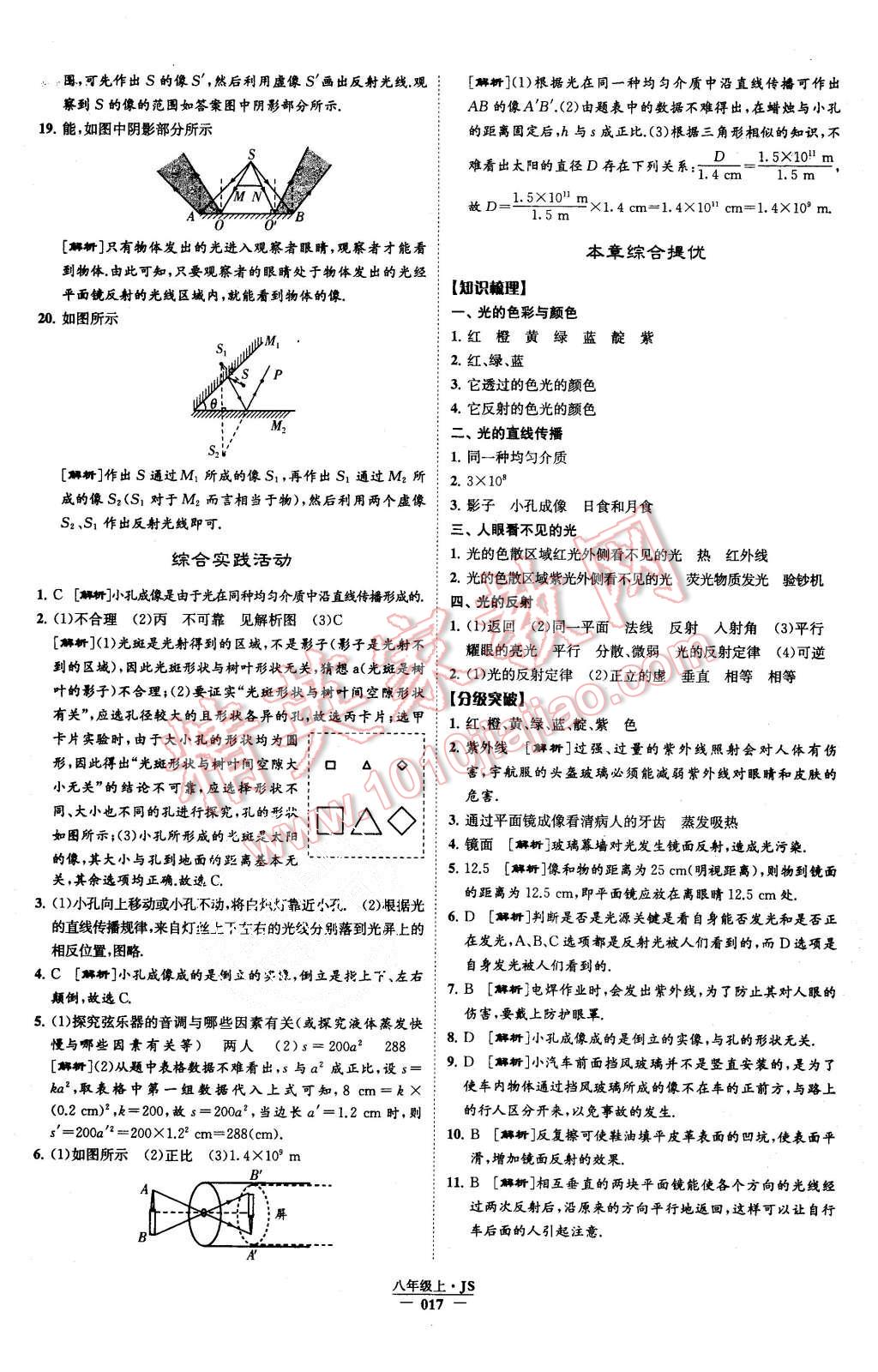 2015年學(xué)霸題中題八年級(jí)物理上冊(cè)江蘇版 第17頁(yè)