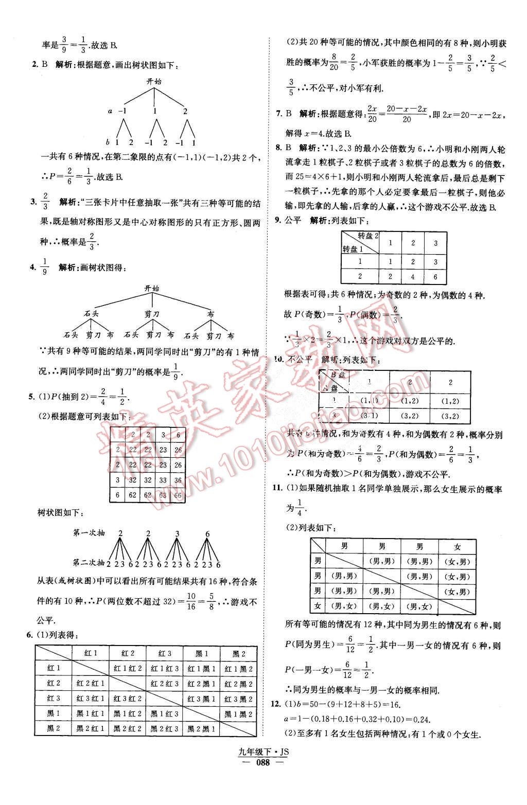 2015年经纶学典学霸九年级数学上册江苏版 第93页