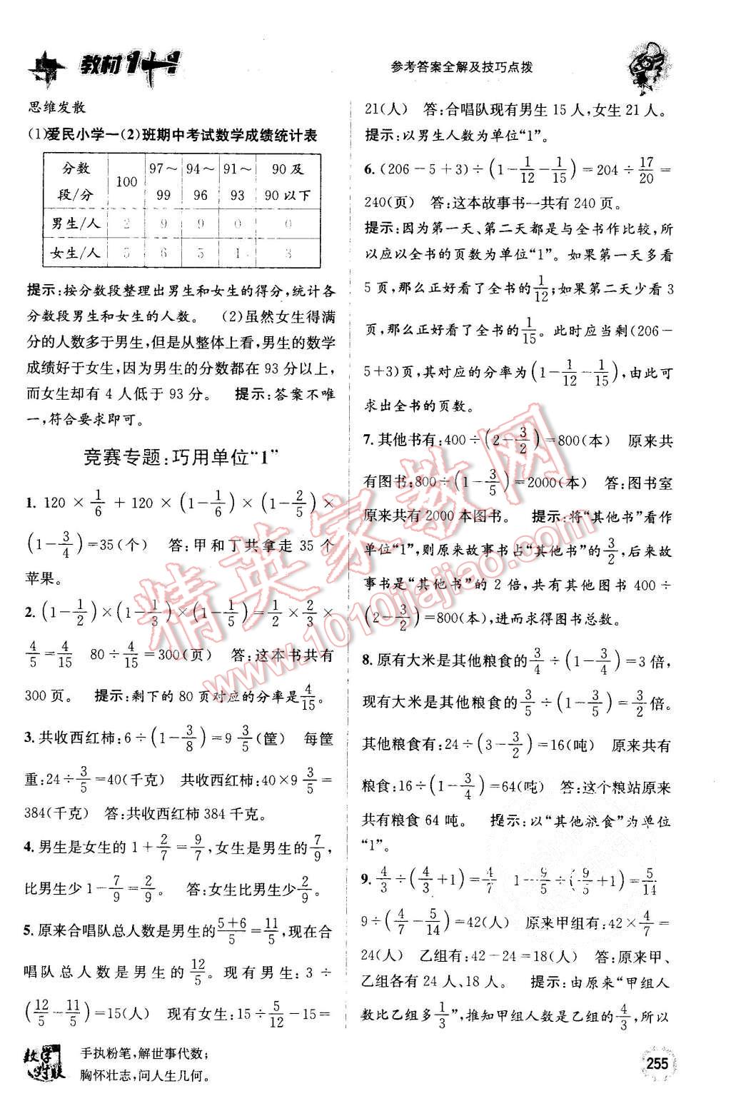 2015年教材1加1六年級數(shù)學上冊北師大版 第23頁