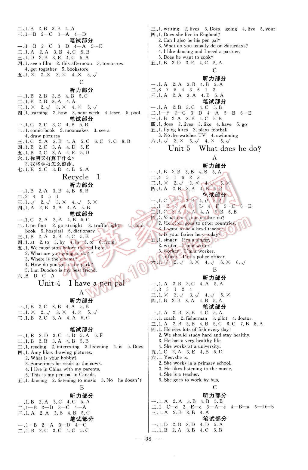 2015年亮點(diǎn)激活小學(xué)教材多元演練六年級(jí)英語上冊(cè)人教版 第6頁