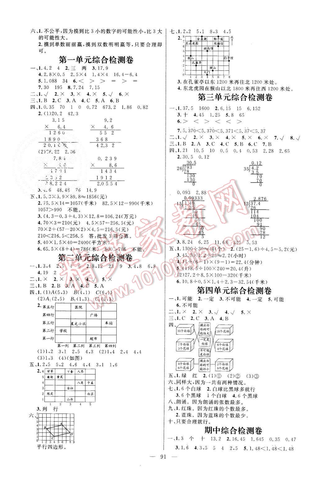 2015年亮點激活小學(xué)教材多元演練五年級數(shù)學(xué)上冊人教版 第9頁