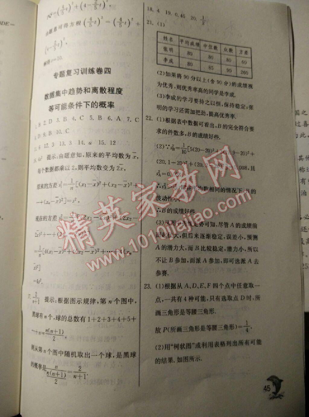 2015年實驗班提優(yōu)訓練九年級數(shù)學上冊蘇科版 第93頁